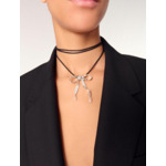 Collier nœud argenté à nouer