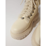 Bottines chunky en fausse fourrure