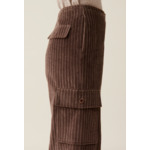 Pantalon cargo large velour côtelé