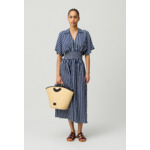 Robe cache-cœur rayée