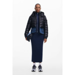 Manteau court matelassé combiné