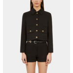 Veste Noire En Tweed Femme