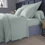 Taie de traversin Partition Satin de coton Coloris Menthe
