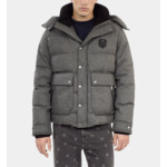 Doudoune En Flanelle Grise Homme