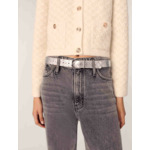 Ceinture en cuir métal matelassé