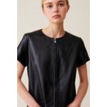 Robe cuir courte zippée