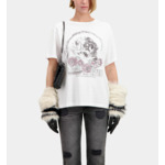 T-Shirt Manches Courtes Avec Print Skull And Roses Femme
