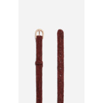 Ceinture Marron En Raphia 35MM En Lyocell et Lin