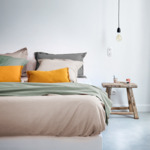 Desforges - Drap plat en percale de coton ecru, Alcove