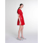 Robe courte à sequins fleurs