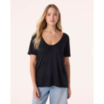 T-Shirt JANIS T-shirt col u manches courtes lin