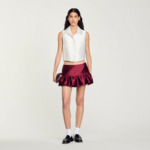 Chemise courte strassée