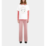 T-Shirt Blanc Avec Sérigraphie Skull Heart Femme