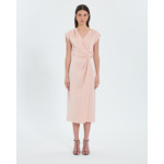 Robe satinée nude