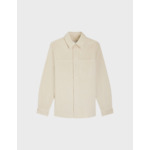 Surchemise cameron avec deux poches poitrine en velours côtelé uni ecru