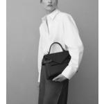 Sac à main double rabat moyen modèle Emilie en cuir grainé