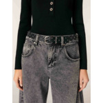 Ceinture en cuir matelassé