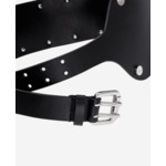 Large Ceinture En Cuir Avec Rivets En Metal
