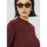 Gilet Ginno-Bordeaux en Laine Merinos Extrafine