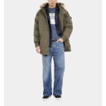 Parka À Capuche Kaki Homme