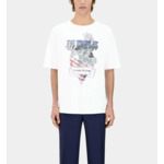 T-Shirt Blanc Avec Sérigraphie Chaos Eagle