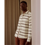 Chemise écrue & marron