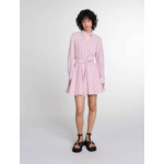 Robe courte à rayures et strass