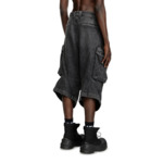 Short long en denim avec poches cargo