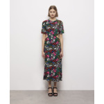 Robe Longue A Manches Courtes Dos Nu Femme