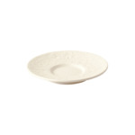 Manufacture - Sous-tasse pour tasse à expresso, ronde, blanche, en porcelaine haut de gamme, 12 x 12 x 2 cm