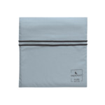 HOUSSE DE COUETTE | Pure White Percale Lavée - Blue - Finition Black