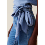 Blouse cache-cœur rayée