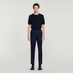 Pantalon droit élastiqué