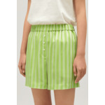Short fluide rayures matcha