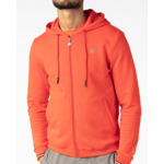 Sweat zippé à capuche orange PLAY