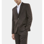 Veste De Costume À Rayures Marron Homme