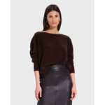 Pull Penseeboat Chocolat en Cachemire