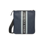 Sac bandoulière plat homme - bleu marine/gris mirage