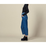 Jean mom double ceinture