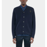 Cardigan En Laine Bleu Marine Homme