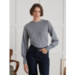PULL COL ROND BOUTON