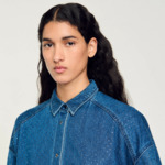 Chemise strassée en jean