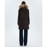 Manteau Gerson Chocolat en Laine