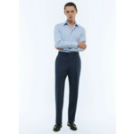 Pantalon ajusté en flanelle de laine