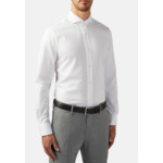 Chemise blanche pin point en coton slim fit