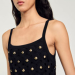 Robe courte à pampilles coquillages