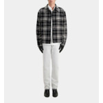 Blouson Type Surchemise À Carreaux En Laine Mélangée Homme