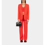 Veste Tailleur Rouge En Crêpe Femme