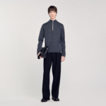 Pull en laine à col zippé