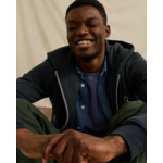 Sweat bleu marine zip tricolore